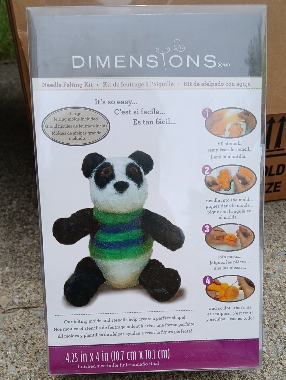 Dimensions Panda Needle Felting Kit